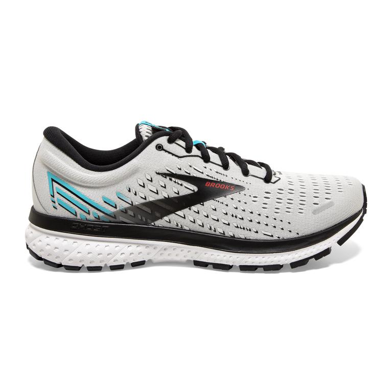 Brooks Ghost 13 Road Running Shoes - Men's - Grey/Black/Capri (10843-RPMG)